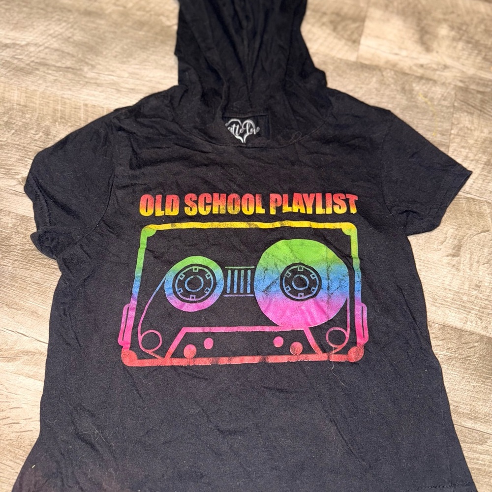 Old School Playlist Kids T-Shirt - Black